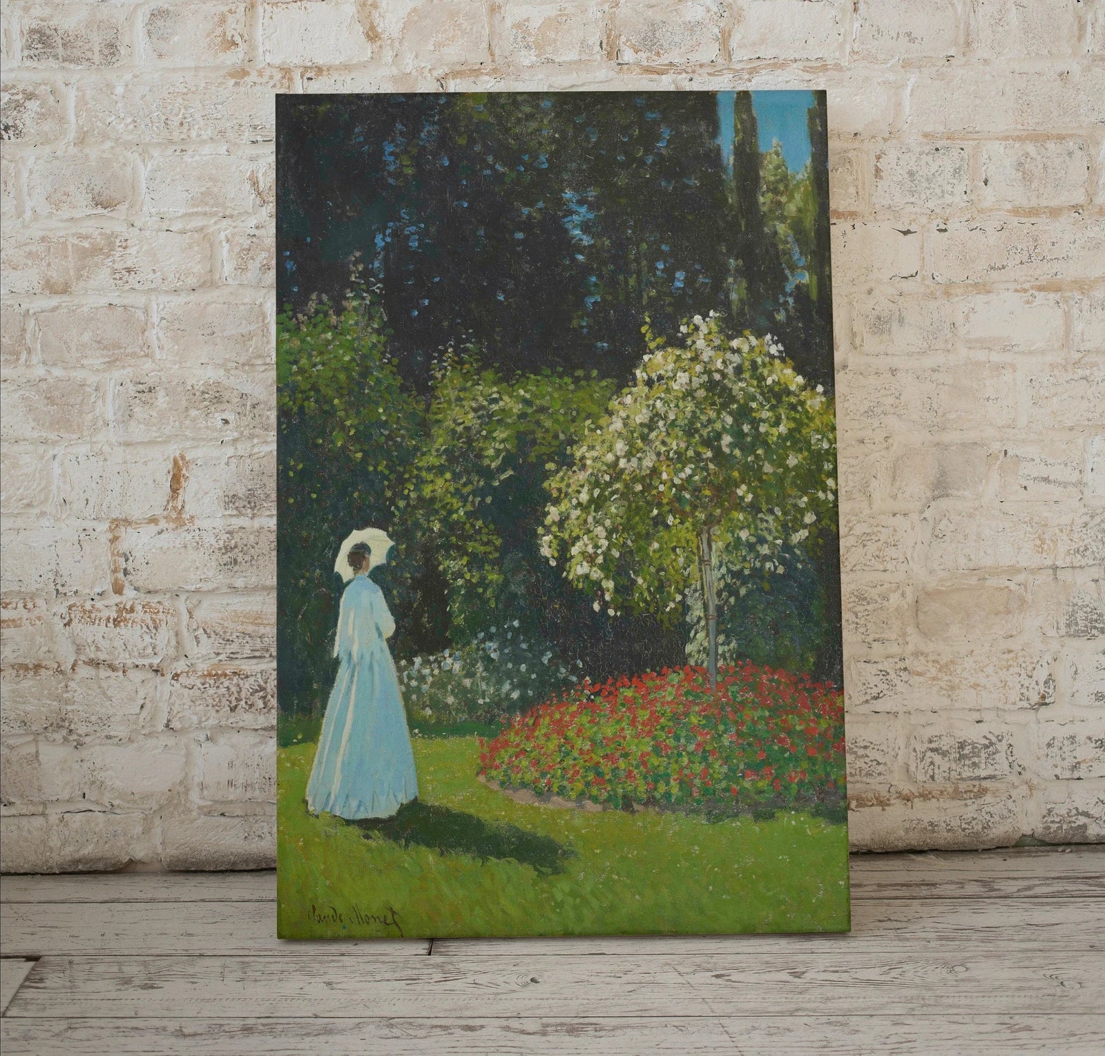 Dame dans le Jardin. Peinture célèbre de Claude Monet. Téléchargement instantané. Décoration vintage. Art mural imprimable du paysage de Monet. Décoration vintage.