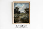 Landscape Art Print | Floral Country Field Wall Art | Landscape Oil Painting | Wildflower Field Printable Art |  – Printable Wall Art