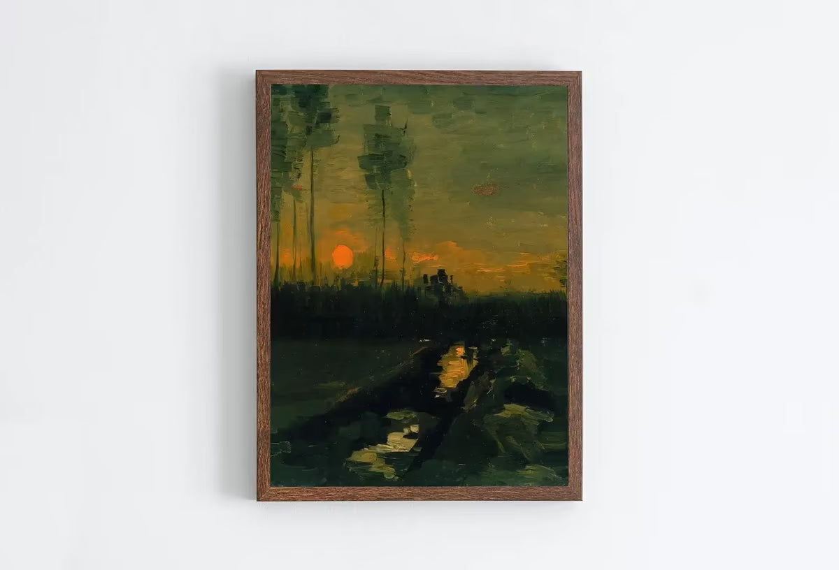 Landscape at Dusk Vincent van Gogh Printable Famous Art Prints. Instant Download van Gogh Print. Vintage Painting Wall Decor. Fine Art Print – Printable Wall Art