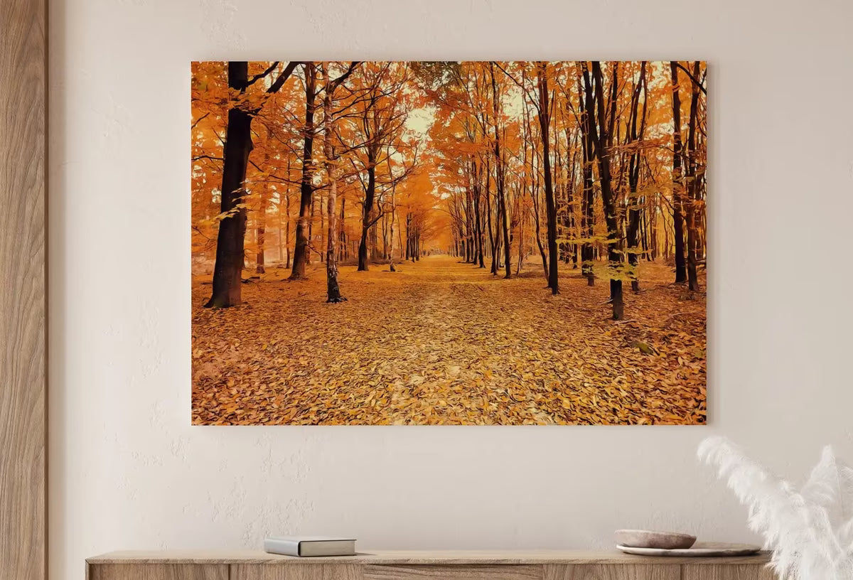 Landscape Forest Trail Autumn Digital Painting. Printable Fall Wall Art, for Home or Office Decor, Nature Print Digital Art Instant Download – Printable Wall Art