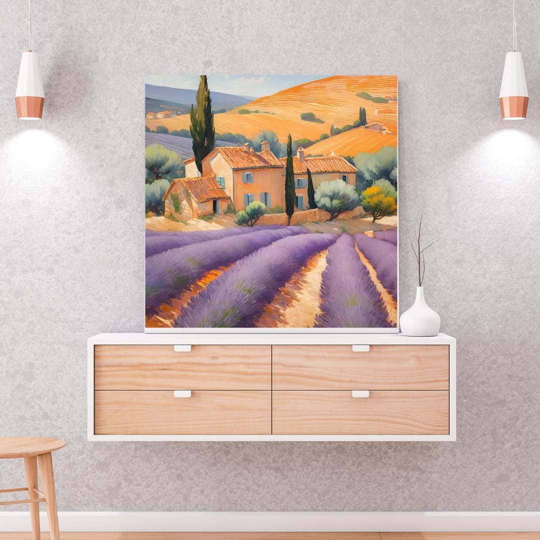 Lavender Painting Printable Decor | Watercolor Wall Art | Modern Floral Home Design – Printable Wall Art Digital Download – Digital Download