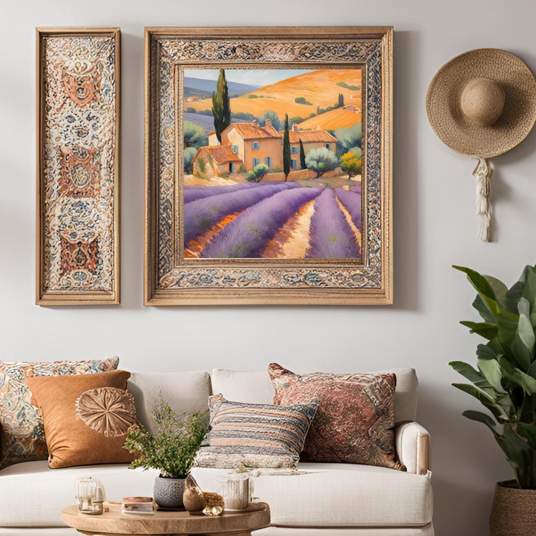 Lavender Painting Printable Decor | Watercolor Wall Art | Modern Floral Home Design – Printable Wall Art Digital Download – Digital Download