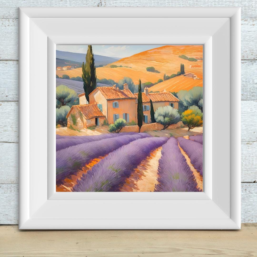 Lavender Painting Printable Decor | Watercolor Wall Art | Modern Floral Home Design – Printable Wall Art Digital Download – Digital Download
