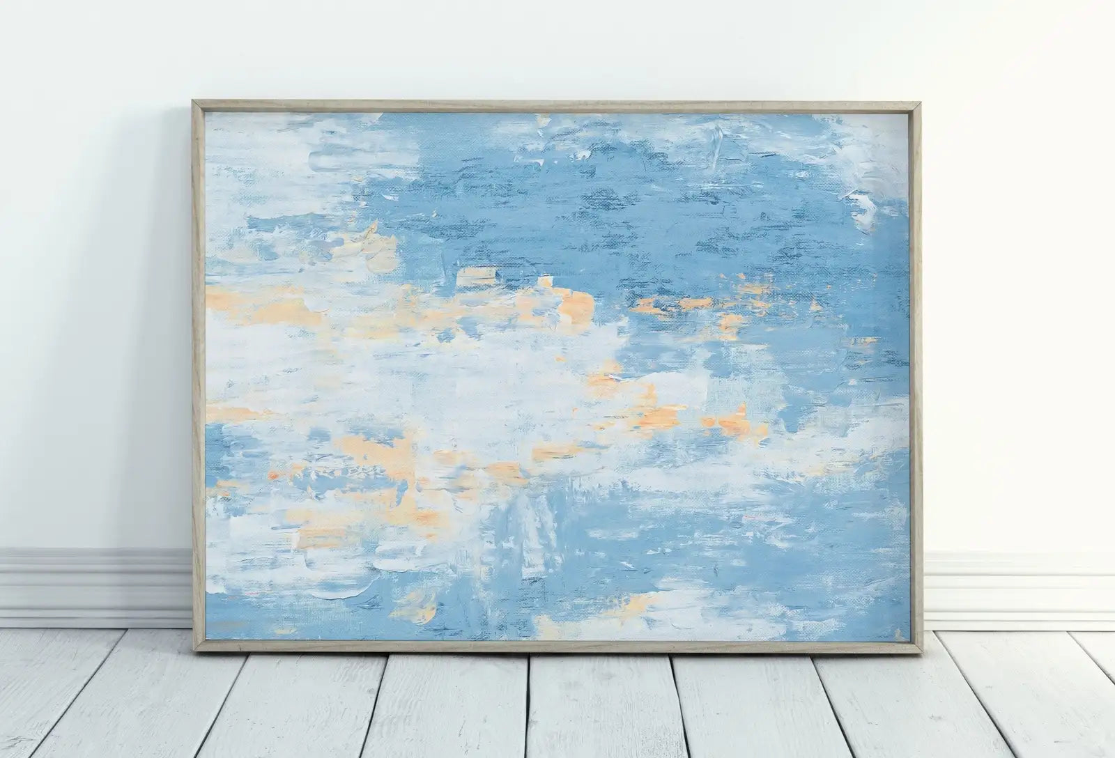 Included artwork preview showing first selection of artworks from Light Blue Modern Canvas Abstract Texture Painting. Minimalist Decor. Instant Download Blue Texture Art. Printable Cracked Paint Wall Art.