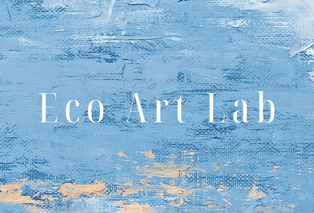 Detail view of artwork from Light Blue Modern Canvas Abstract Texture Painting. Minimalist Decor. Instant Download Blue Texture Art. Printable Cracked Paint Wall Art. (variation 2)