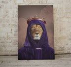 Lions King & Queen Set of 2 Prints. Digital Paintings Printable Wall Art. Couple Lion Poster. 2 Piece Wall Art. Contemporary Lions Portraits – Printable Wall Art Set