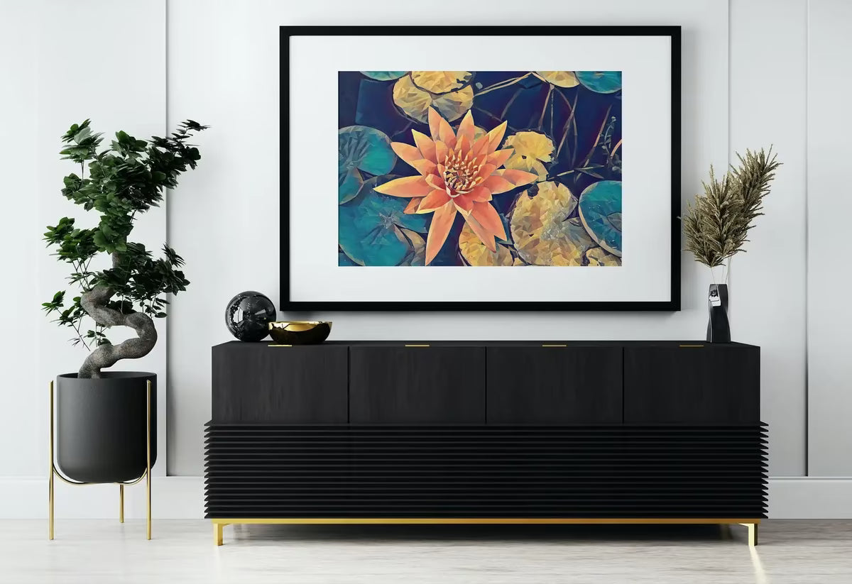 Lotus Flower Art | Botanical Wall Art | Flower Wall Decor | Blooming Lotus Flower Digital Painting | Floral Art | Printable Download – Printable Wall Art