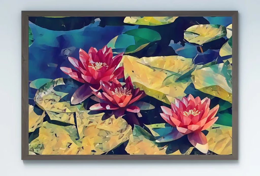 Lotus Flower Art | Botanical Wall Art | Flower Wall Decor | Blooming Lotus Flowers Digital Painting | Floral Art | Printable Download – Printable Wall Art