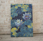 Lotus Flower Art | Botanical Wall Art | Flower Wall Decor | Blooming Lotus in Blue Digital Painting | Floral Art | Printable Download – Printable Wall Art