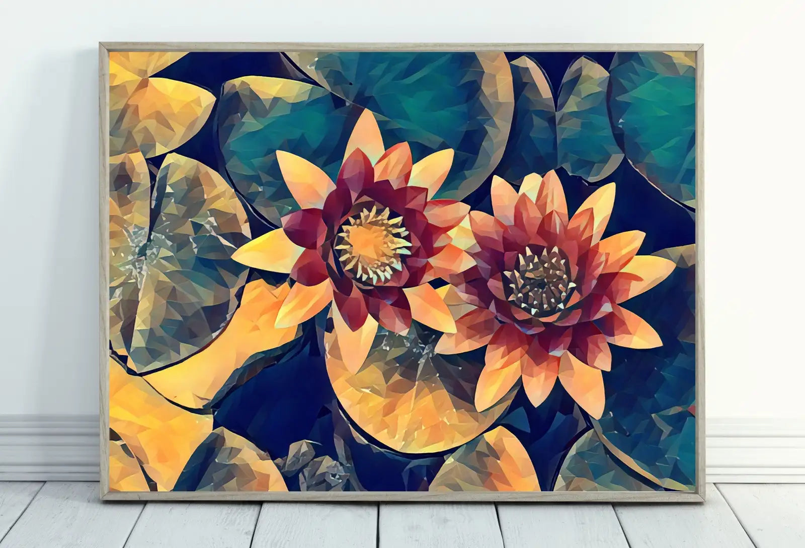 Included artwork preview showing first selection of artworks from Lotus Flower Art. (variation 6)