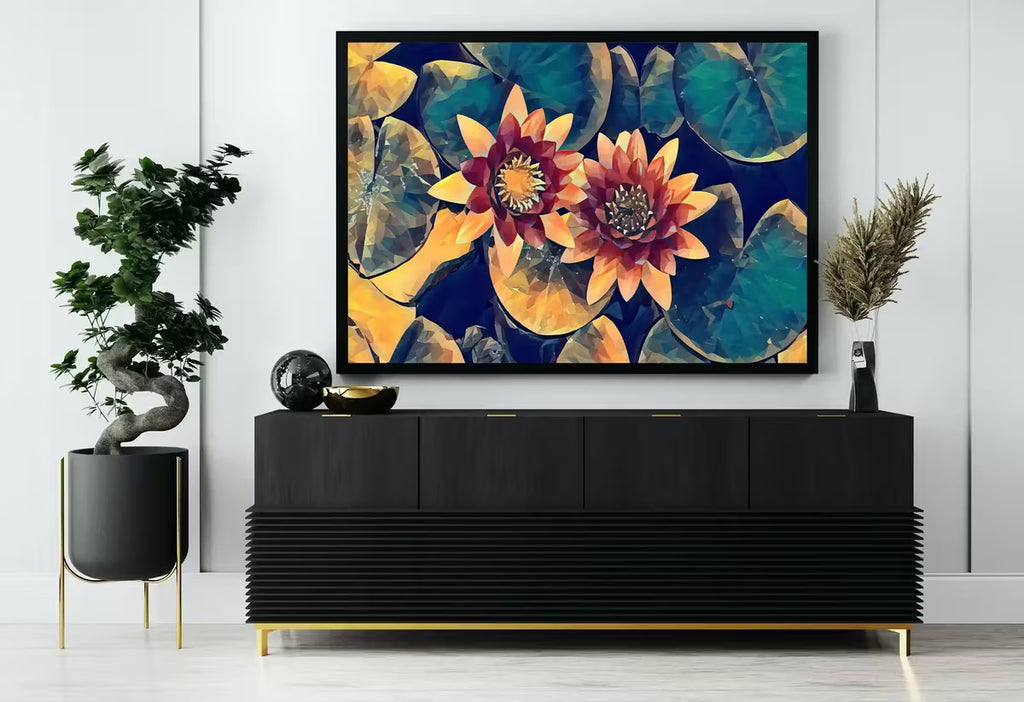 Lotus Flower Art | Botanical Wall Art | Flower Wall Decor | Digital Painting | Floral Art | Printable Download – Printable Wall Art