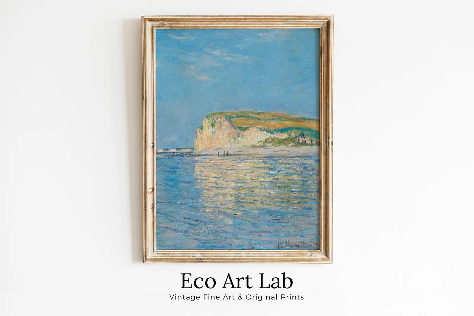 Framed view of Low Tide at Pourville Claude Monet Painting Famous Monet Art. Instant Download Vintage Decor. Monet Landscape Vintage Printable Wall Art – printable wall art digital download.