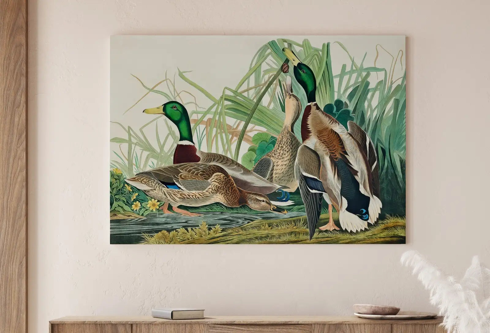 Second included artwork preview from Mallard Duck Vintage Tropical Bird Printable Wall Art. Duck Painting Wildlife Nature Colorful Decor. Instant Download. Bird Poster Art Print featuring various scenes.