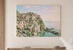 Detail view of artwork from Manarola Italy Wall Art Landscape Printable Wall Art. Instant Download Italy Poster Sunset Wall Art. Colorful Pastel Home Decor, Digital Art. (variation 7)