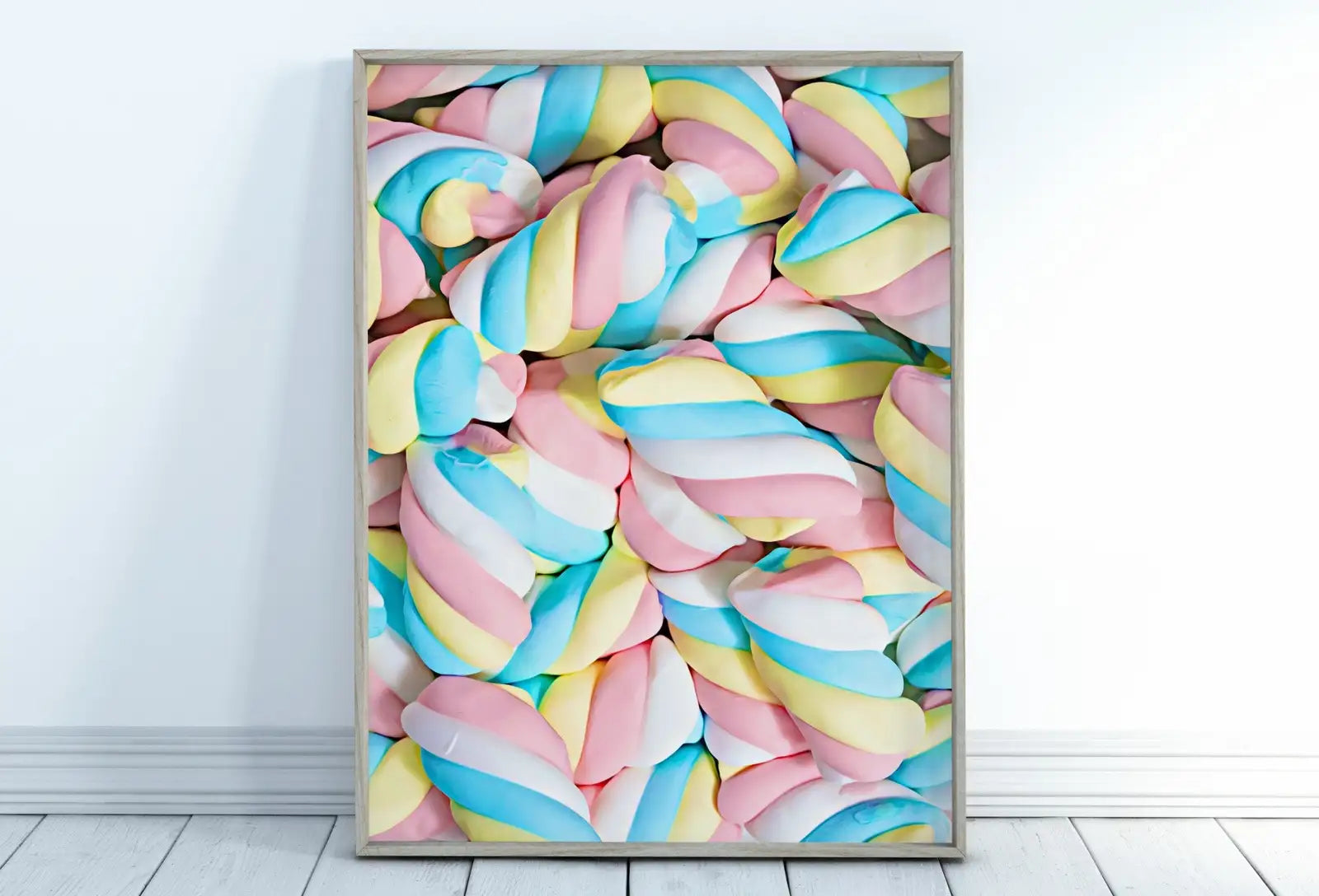 Included artwork preview showing first selection of artworks from Marshmallow Wall Poster, Pastel Candy Wall Print, Printable Wall Art, Instant Download Pastel Nursery Decor, Fun Wall Prints, Sweets Decor.