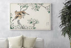 Meadow Bunting and Pear Flower Vintage Japanese Painting. Japanese Wall Art Printable Poster. 19th Century Japanese Birds Vintage Wall Art – Printable Wall Art