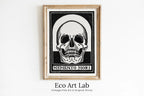 Framed view of Memento Mori Vintage Art Nouveau Print Skull Wall Art. Instant Download Retro Print, Julie De Graag Printable Wall Art. Art Nouveau Poster – printable wall art digital download.
