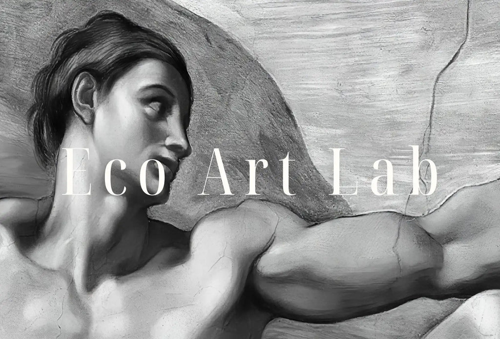 Detail view of artwork from Michelangelo The Creation of Adam Famous Painting Altered in Black & White. Printable Vintage Classic Painting Reproduction Downloadable Art. (variation 8)