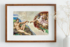 Michelangelo The Creation of Adam Famous Painting Altered in Black & White. Printable Vintage Classic Painting Reproduction Downloadable Art – Printable Wall Art