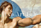 Michelangelo The Creation of Adam Famous Painting Altered in Black & White. Printable Vintage Classic Painting Reproduction Downloadable Art – Printable Wall Art Digital Download – Digital Download