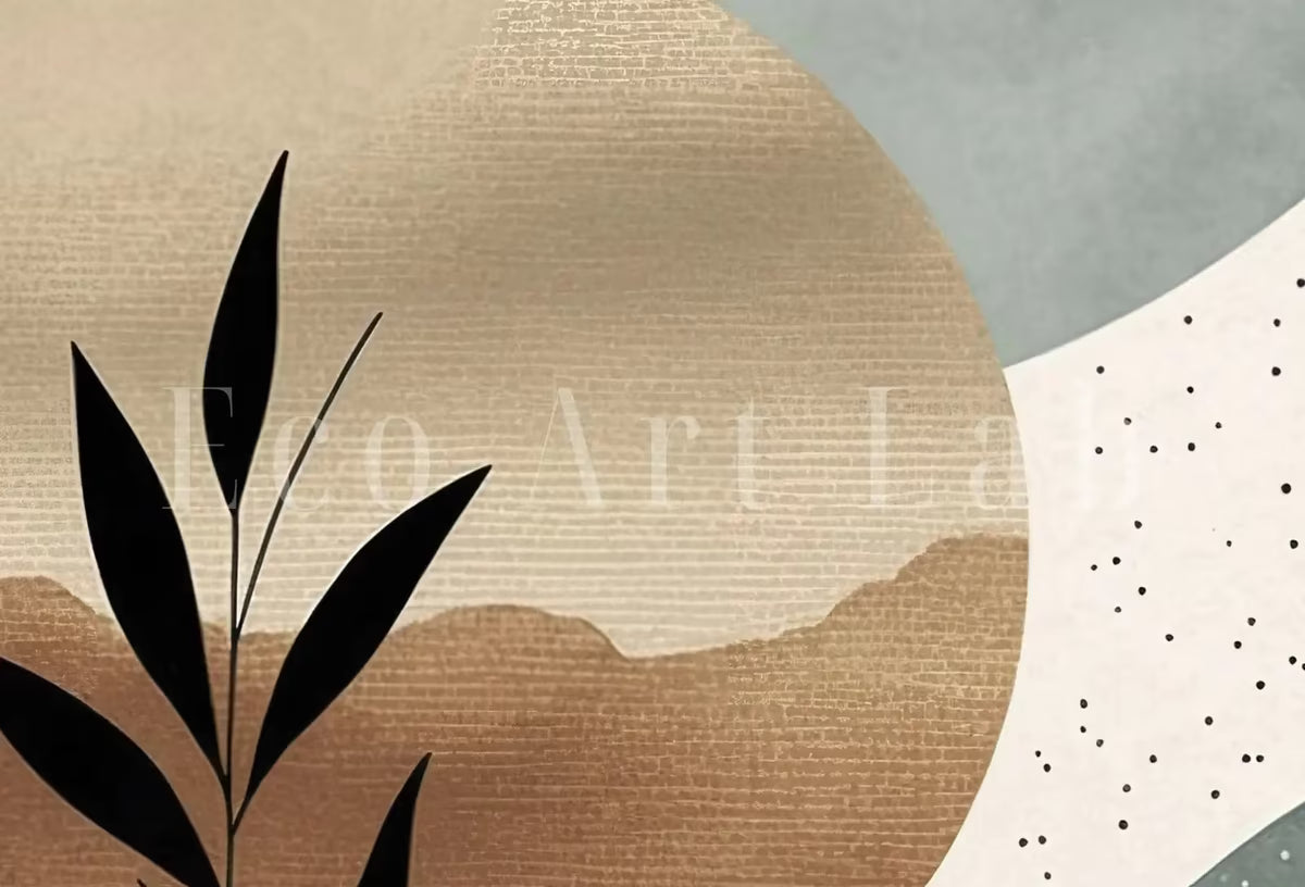 Mid Century Art Prints Set of 2 | Neutral Modern Wall Art | Abstract Minimalist Digital Prints | Boho Style Art Prints | Sun Printable Art – Printable Wall Art Set