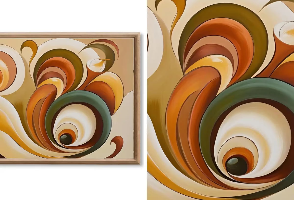 Mid Century Modern Abstracts. Frame TV MCM Wall Art set of 40 Abstracts - Minimalist Geometric Original Paintings – Frame TV Art Set