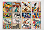 Mid Century Modern Jungle Wall Art for Samsung Frame TV – Animal Tv Art Set of 40 – Tiger, Monkey, Lion, Panther, Elephant, Snake Artwork – Frame TV Art Set (Digital Download)