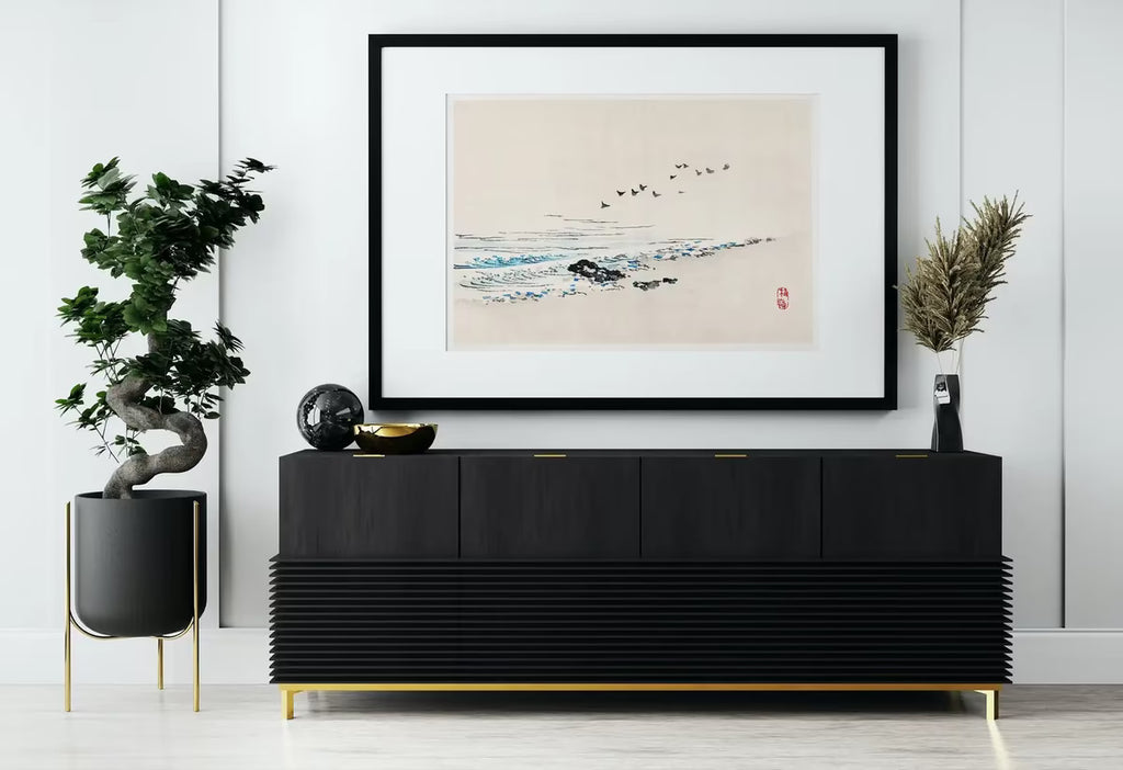 Minimalist Beach Vintage Japanese Painting Printable Wall Art. Instant Download Antique Japanese Art. 19th Century Japanese Vintage Wall Art – Printable Wall Art