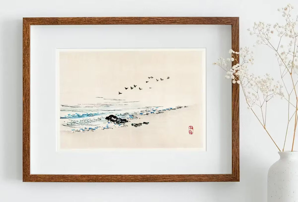 Minimalist Beach Vintage Japanese Painting Printable Wall Art. Instant Download Antique Japanese Art. 19th Century Japanese Vintage Wall Art – Printable Wall Art