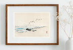 Detail view of artwork from Minimalist Beach Vintage Japanese Painting Printable Wall Art. Instant Download Antique Japanese Art. 19th Century Japanese Vintage Wall Art. (variation 2)