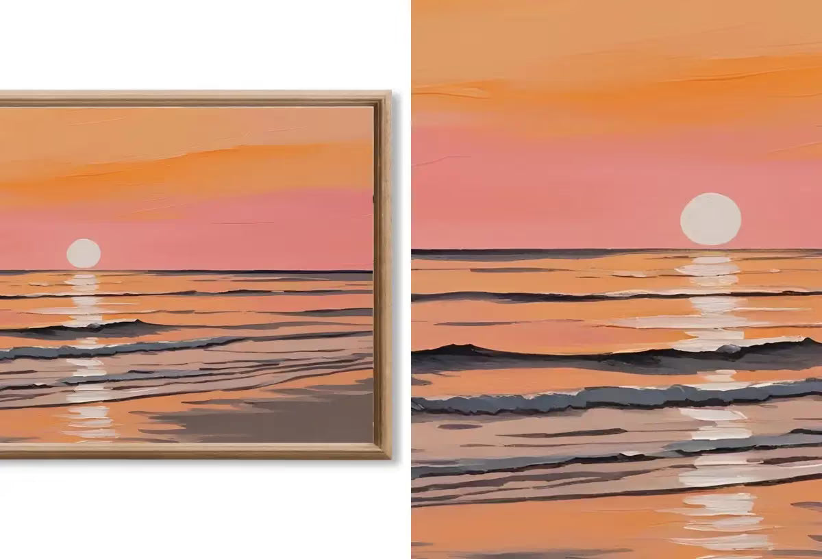 Minimalist Landscape Painting – Samsung Frame TV Art Set – Japandi Wall Art, Coastal Decor, Boho, Neutral Minimalist Wall Art Set of 40 – Frame TV Art Set