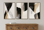 Minimalist Set of 3 Art Prints. Black and White Abstract Poster Set. Neutral Gallery Wall. Black & Beige Wall Art. Contemporary Modern Art – Printable Wall Art Set