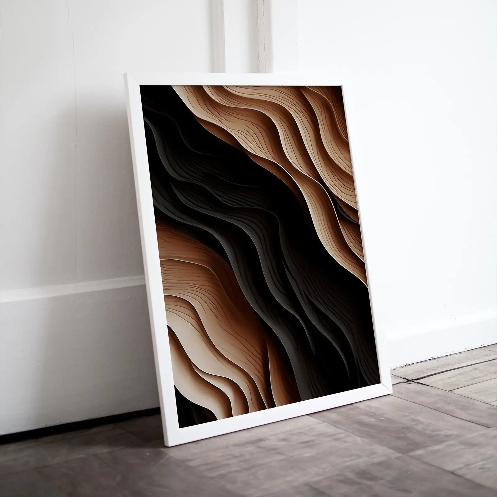 Detail view of artwork from Minimalist Wall Art. Abstract Painting 3D Texture Art. Modern Contemporary Boho Wall Art Print. Large Abstract Printable Art. Neutral Art. (variation 1)
