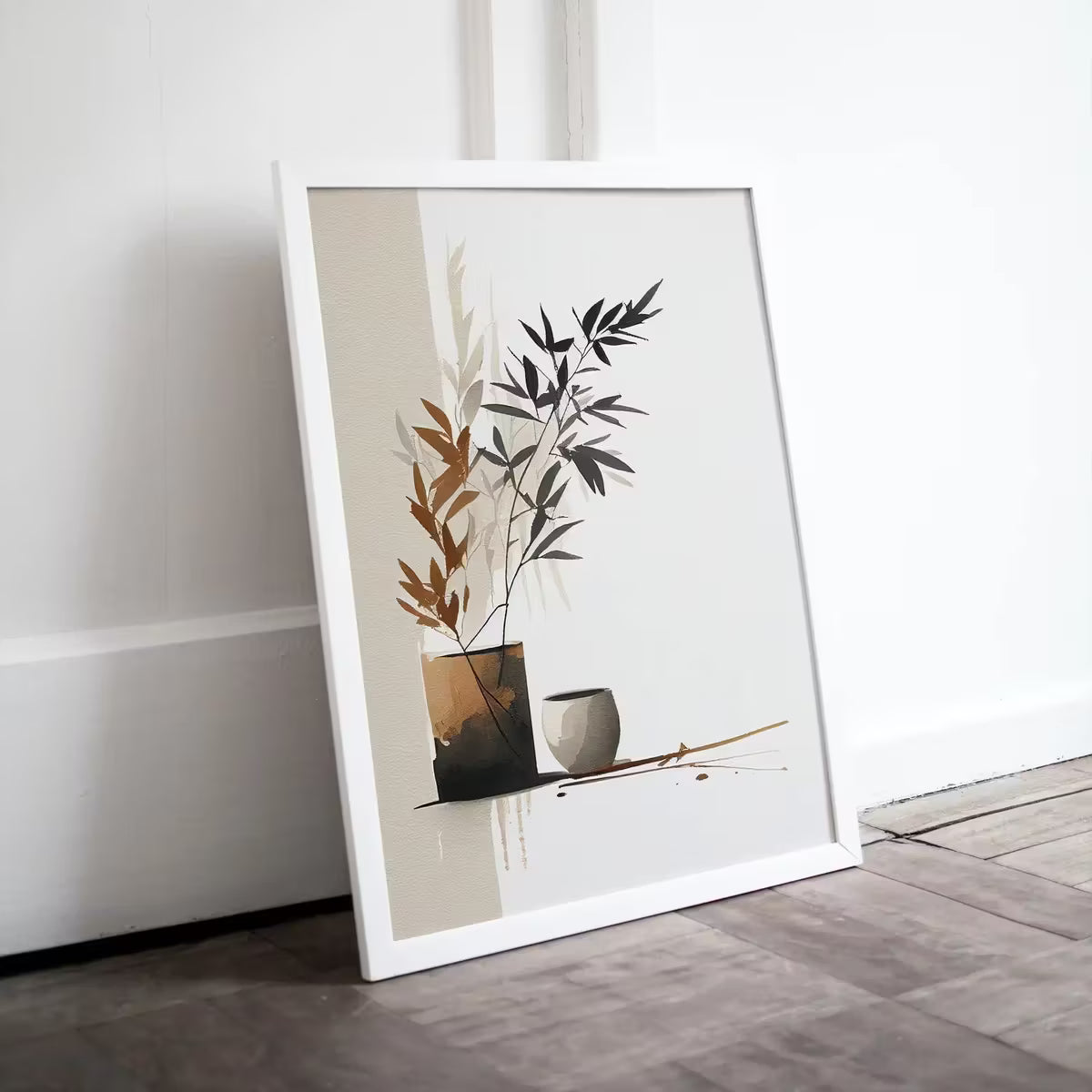 Minimalist Zen Wall Decor. Printable Wall Art. Brown & Beige Wabi Sabi Abstract Print. Japandi Wall Art. Modern Neutral Abstract. – Printable Wall Art