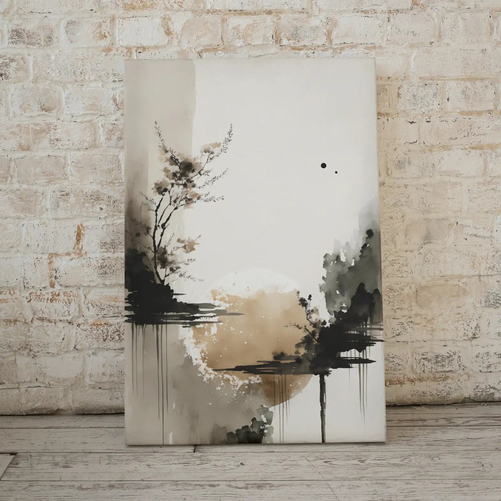 Included artwork preview showing first selection of artworks from Minimalist Zen Wall Decor. Printable Wall Art. Modern Neutral Abstract. Black & Beige Wabi Sabi Abstract Print. Japandi Wall Art.