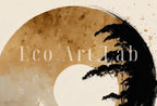 Detail view of artwork from Modern Neutral Abstract Printable Wall Art. Black & Beige Wabi Sabi Abstract Print. Minimalist Zen Wall Decor. Japandi Wall Art. (variation 2)