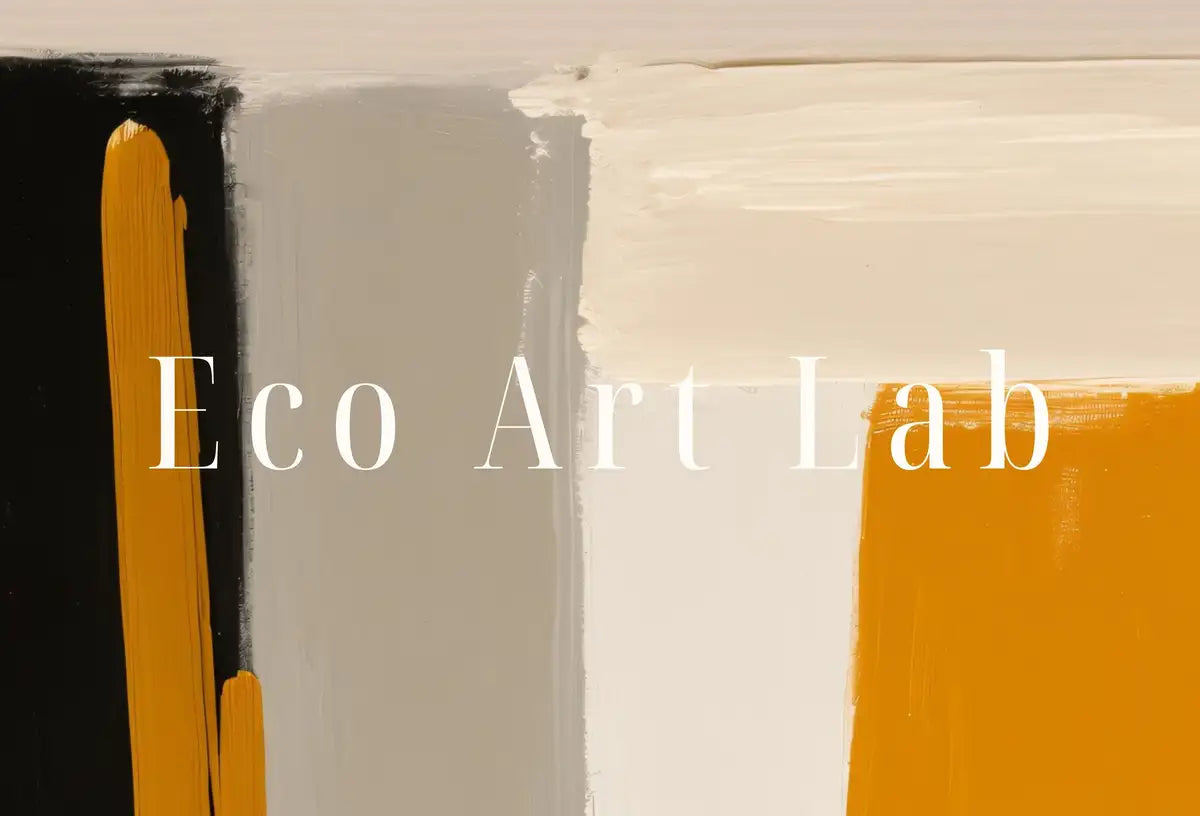 Detail view of artwork from Modern Neutral Abstract Printable Wall Art. Minimalist Neutral Brushstroke Art. Black Beige & Yellow Abstract Prints. Japandi Wall Decor.. (variation 2)