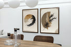 Ensemble d’art mural abstrait moderne neutre (lot de 2) : Téléchargez instantanément ces impressions abstraites en noir et beige pour créer une galerie murale zen et minimaliste. Parfait pour un style Japandi.