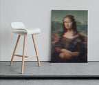 Detail view of artwork from Mona Lisa Glitch Art Altered Classic Painting. Surreal Portrait Painting Downloadable Print. Altered Vintage Famous Painting Printable Art. (variation 1)