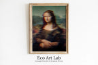 Framed view of Mona Lisa Glitch Art Altered Classic Painting. Surreal Portrait Painting Downloadable Print. Altered Vintage Famous Painting Printable Art – printable wall art digital download.