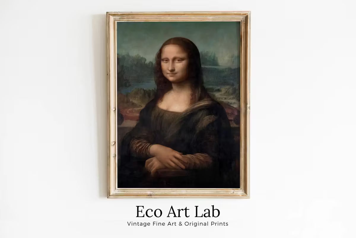 Mona Lisa Painting Printable Wall Art. Leonardo da Vinci Vintage Classic Portrait Print. Famous Printable Painting Instant Download Fine Art – Printable Wall Art