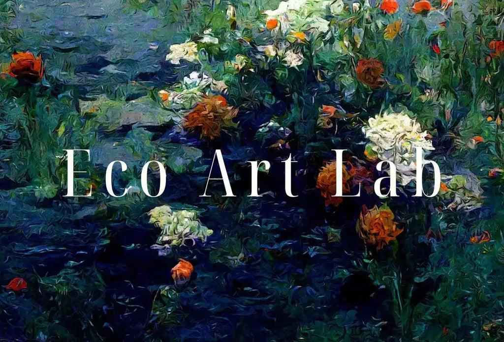 Monet Inspired Flowers on River Digital Painting. Instant Download Floral Decor. Monet Botanical Print Printable Wall Art. Abstract Decor – Printable Wall Art