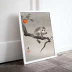 Monkey Print Vintage Japanese Poster Wall Art. Instant Download Monkey Sitting on Branch Japanese Painting. Printable Japanese Monkey Art – Printable Wall Art