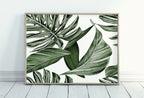 Included artwork preview showing first selection of artworks from Monstera and Palm Leaf Wall Art. Sage Green Botanical Prints Instant Download Tropical Wall Decor. Printable Leaf Painting, Tropical Foliage.