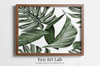 Monstera and Palm Leaf Wall Art. Sage Green Botanical Prints Instant Download Tropical Wall Decor. Printable Leaf Painting, Tropical Foliage – Printable Wall Art