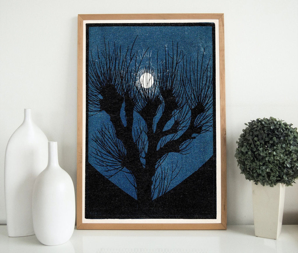 Detail view of artwork from Moon Light Vintage Art Nouveau Print Wall Art. Instant Download Print, Julie De Graag Printable Art. Art Nouveau Poster, Vintage Art Prints. (variation 1)