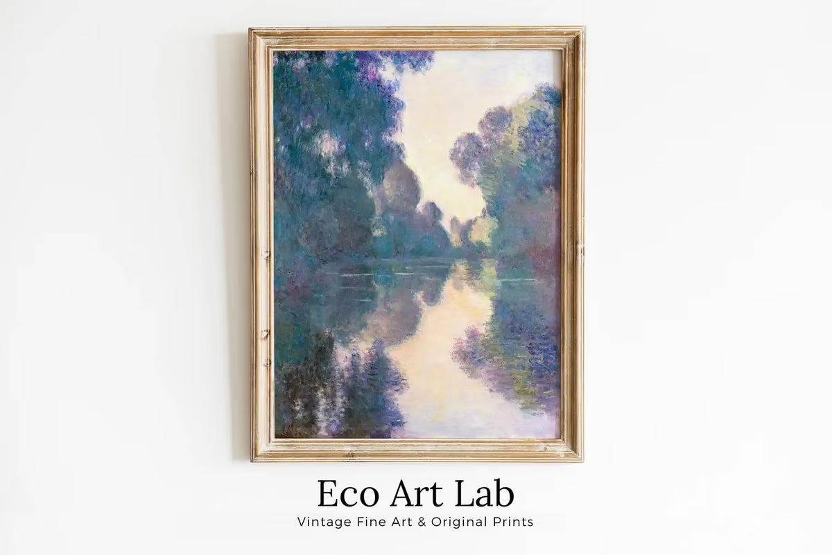 Morning on the Seine Claude Monet Painting Famous Monet Art. Instant Download Vintage Decor. Monet Landscape Antique Printable Wall Art – Printable Wall Art