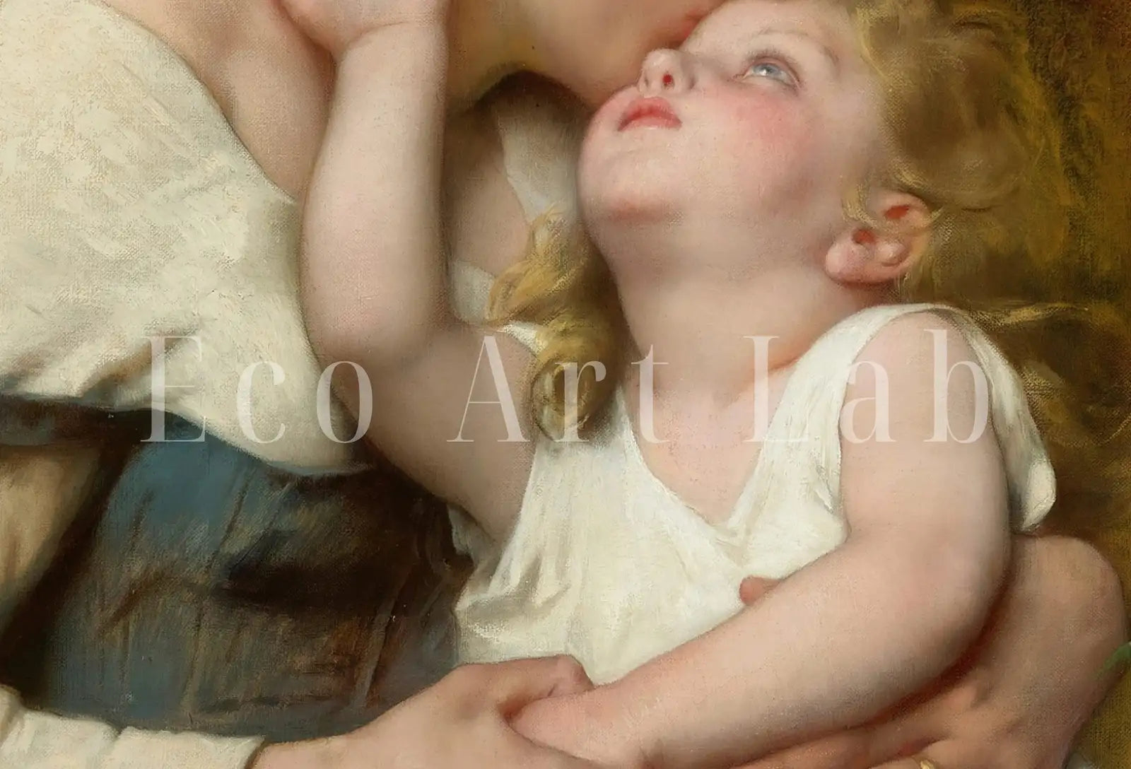 Included artwork preview showing first selection of artworks from Motherhood Art Print. Mother and Child by Léon Perrault Vintage Mother and Child Painting, Nursery Art. Printable Wall Art. Downloadable Art.