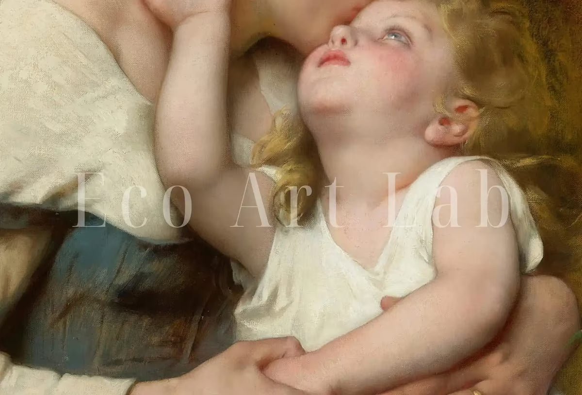 Motherhood Art Print. Mother and Child by Léon Perrault Vintage Mother and Child Painting, Nursery Art. Printable Wall Art. Downloadable Art – Printable Wall Art