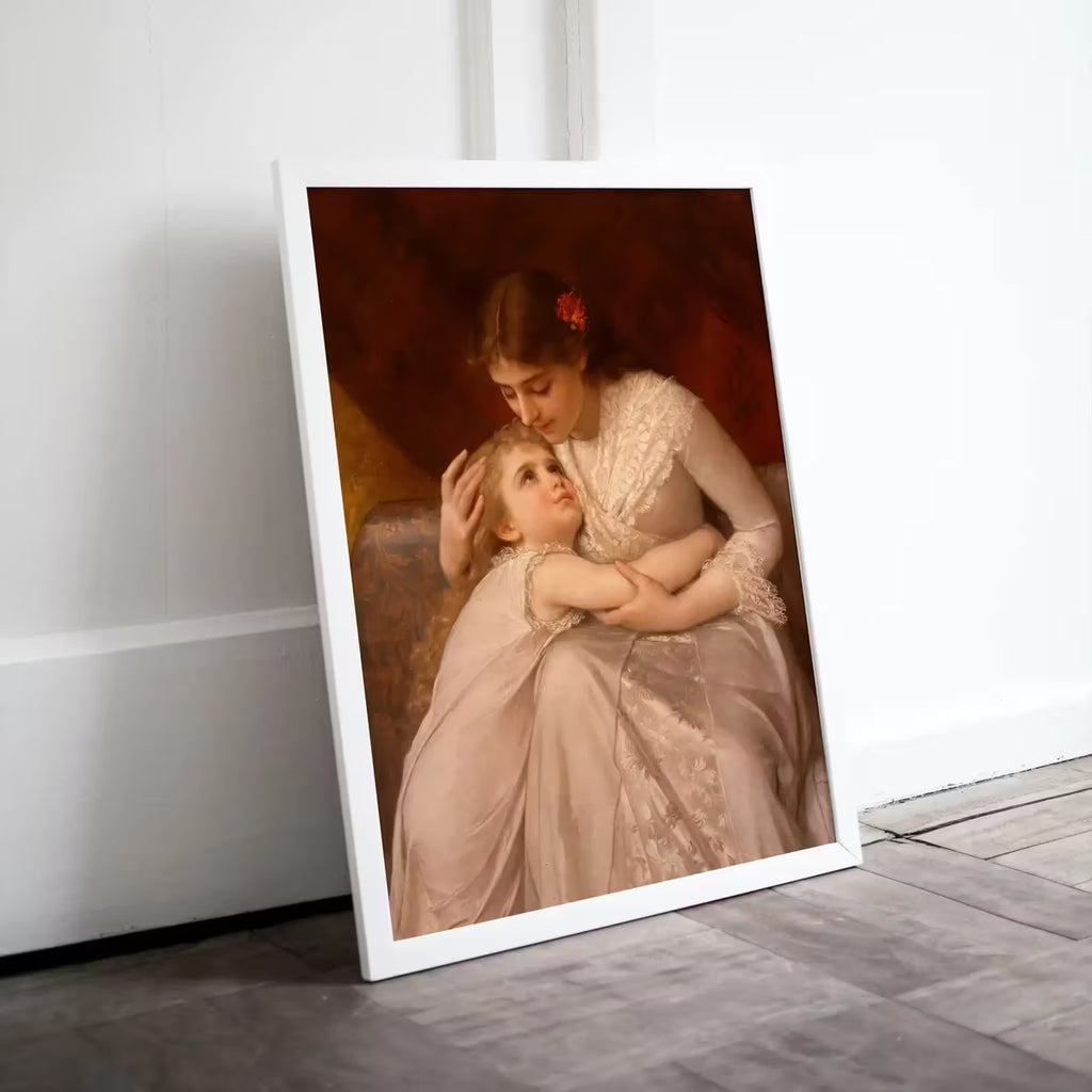 Motherhood Art Print. Pardon Mama by Émile Munier Vintage Mother and Child Painting, Nursery Art. Printable Wall Art. Downloadable Art – Printable Wall Art